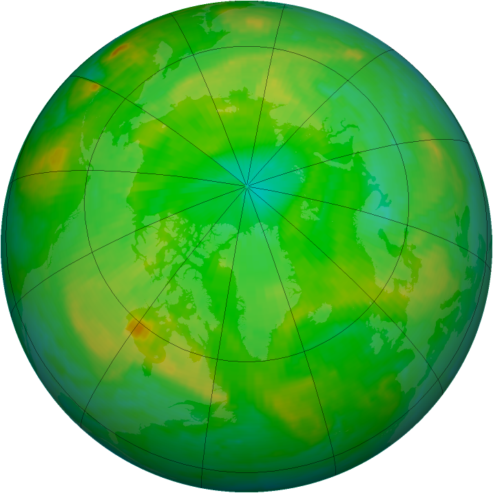 Arctic ozone map for 26 June 2000